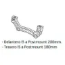 Hope N Is Postmount Skivbromsoksadapter, Black, 200mm / 180mm