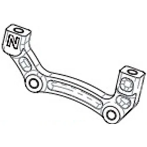 Hope N Is Postmount Skivbromsoksadapter, Black, 200mm / 180mm