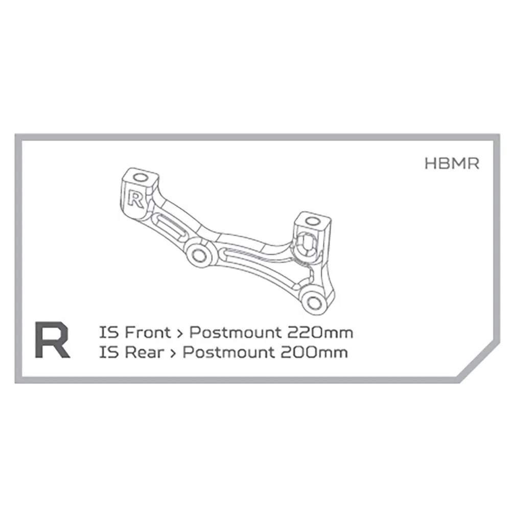 Hope R Is Postmount Skivbromsoksadapter, Black, 220 / 200mm Hope R Is Postmount Skivbromsoksadapter, Black, 220 / 200mm