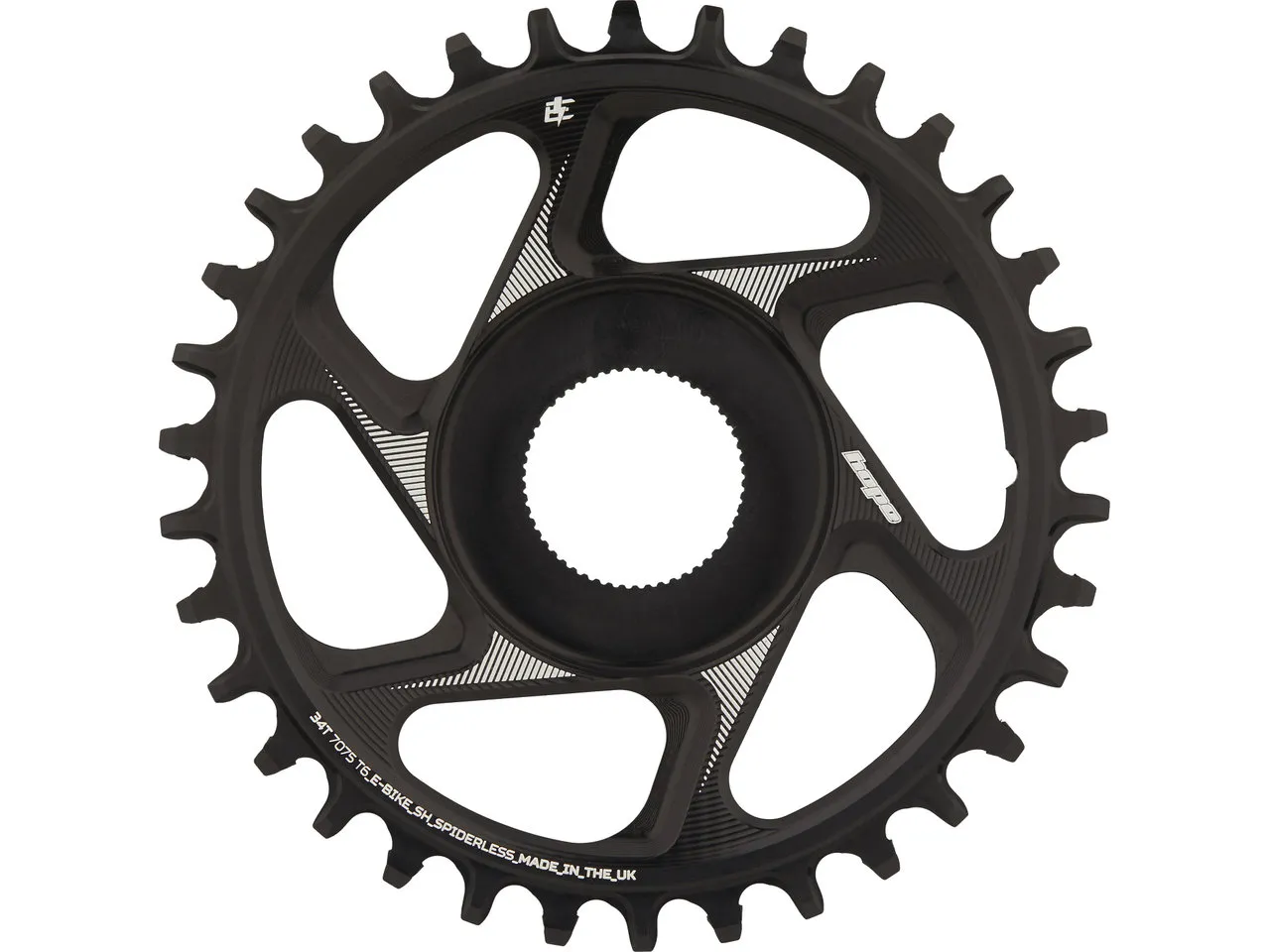 Hope R22 Spiderless Direct Mount E-Bike Kettenblatt für Shimano EP8/E8000, Black, 36t Hope R22 Spiderless Direct Mount E-Bike Kettenblatt für Shimano EP8/E8000, Black, 36t