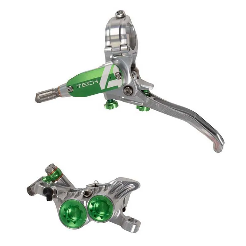 Hope Tech 4 V4 Pvc Bakbroms, Silver / green, One Size