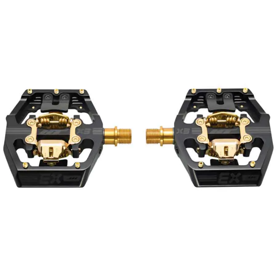 HT X3 Titanium Limited Edition Cykelpedaler, Stealth black / gold, One Size