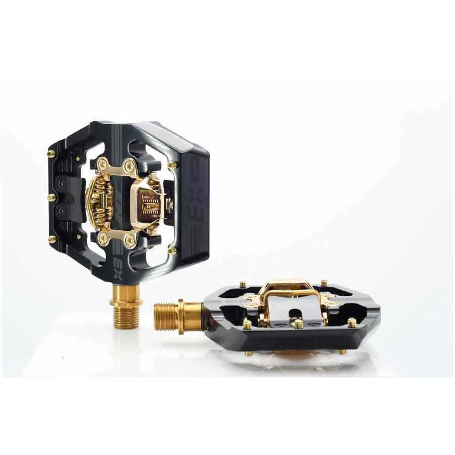 HT X3 Titanium Limited Edition Cykelpedaler, Stealth black / gold, One Size