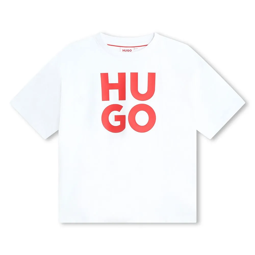 Hugo G00008 T-shirt Med Korta ärmar, White, 6Y