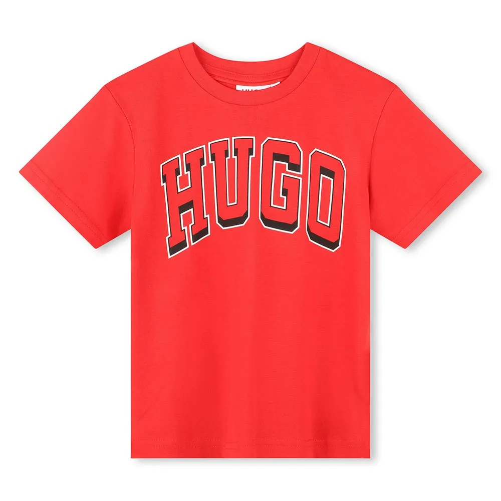 Hugo G00142 T-shirt Med Korta ärmar, Red, 12Y