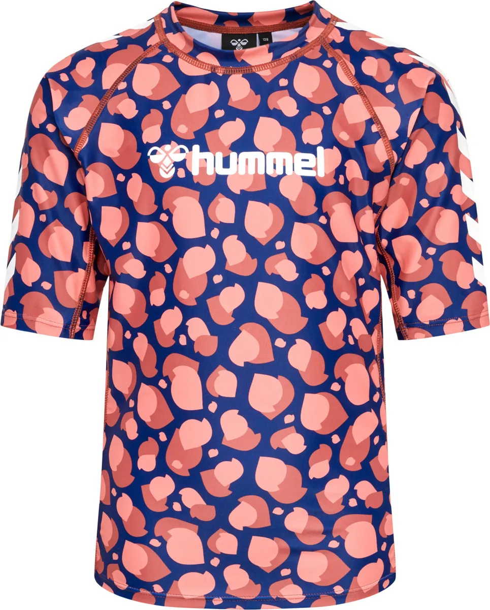 Hummel Kids' Hml Lucia Swim Tee, Navy Peony, 116 Hummel Kids' Hml Lucia Swim Tee, Navy Peony, 116