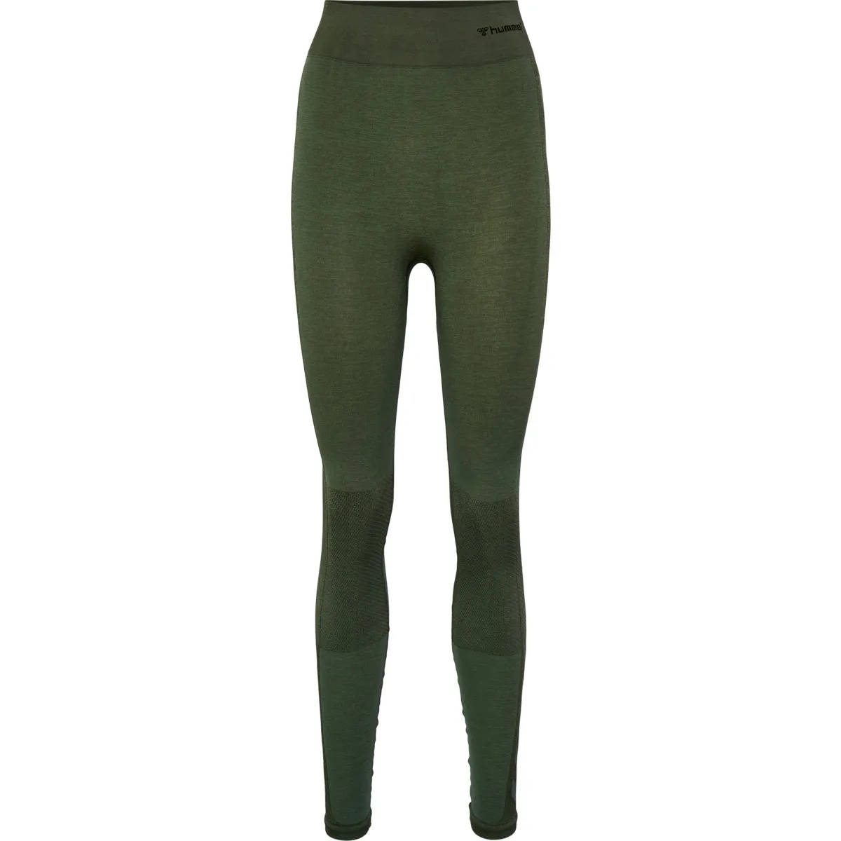 Hummel Women's hmlCLEA Seamless Mid Waist Tights, Climbing Ivy/Beetle Melange Hummel Women's hmlCLEA Seamless Mid Waist Tights, Climbing Ivy/Beetle Melange