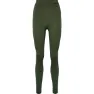 Hummel Women's hmlCLEA Seamless Mid Waist Tights, Climbing Ivy/Beetle Melange