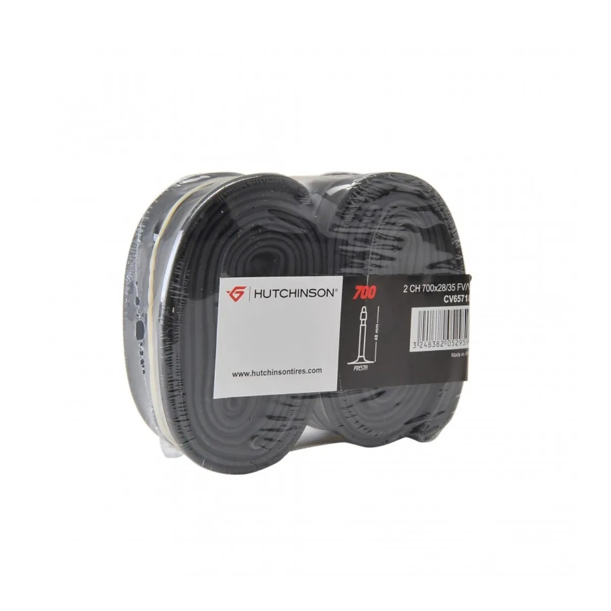 Hutchinson Pack 2 700x28-35 Valve Presta 48mm Chambers, 700 x 28-35 Hutchinson Pack 2 700x28-35 Valve Presta 48mm Chambers, 700 x 28-35