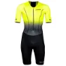 HUUB Commit Long Course Kortärmad Triathlondräkt male, Black / fluo yellow