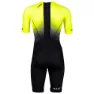HUUB Commit Long Course Kortärmad Triathlondräkt male, Black / fluo yellow