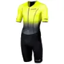 HUUB Commit Long Course Kortärmad Triathlondräkt male, Black / fluo yellow