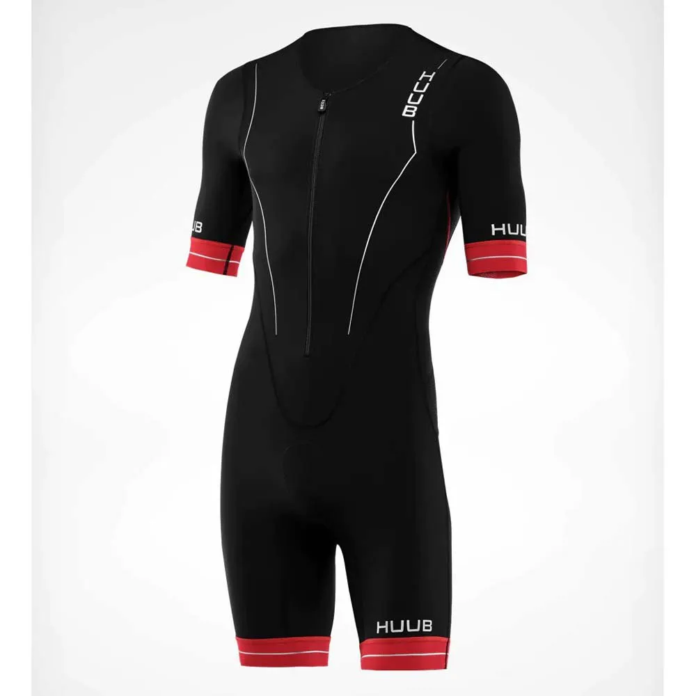 HUUB Raceline Kortärmad Triathlondräkt male, Black / red HUUB Raceline Kortärmad Triathlondräkt male, Black / red