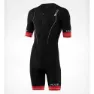 HUUB Raceline Kortärmad Triathlondräkt male, Black / red