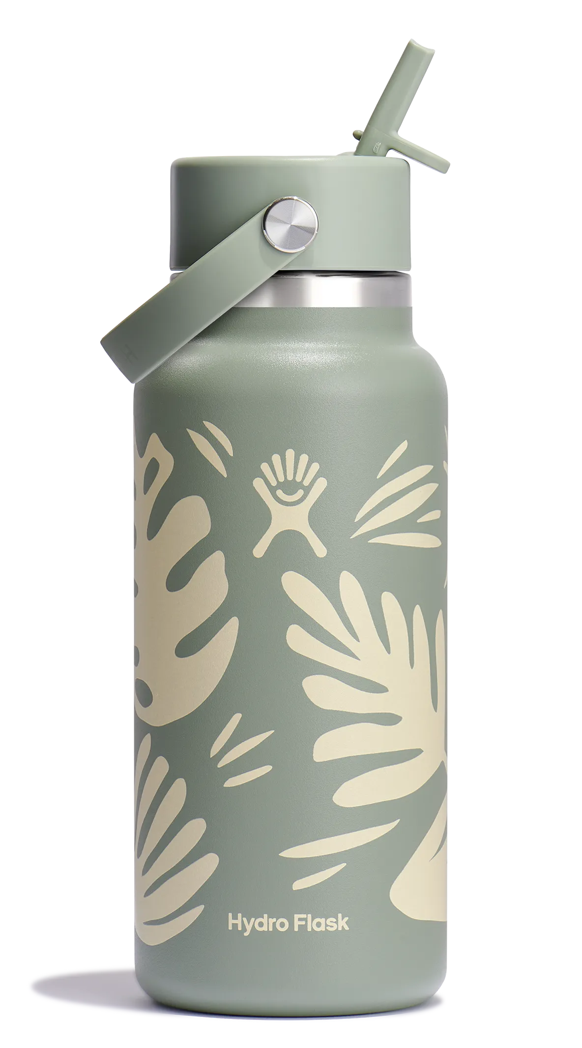 Hydro Flask Wide Flex Straw Cap, Botanical Bliss Agave, 0.946L