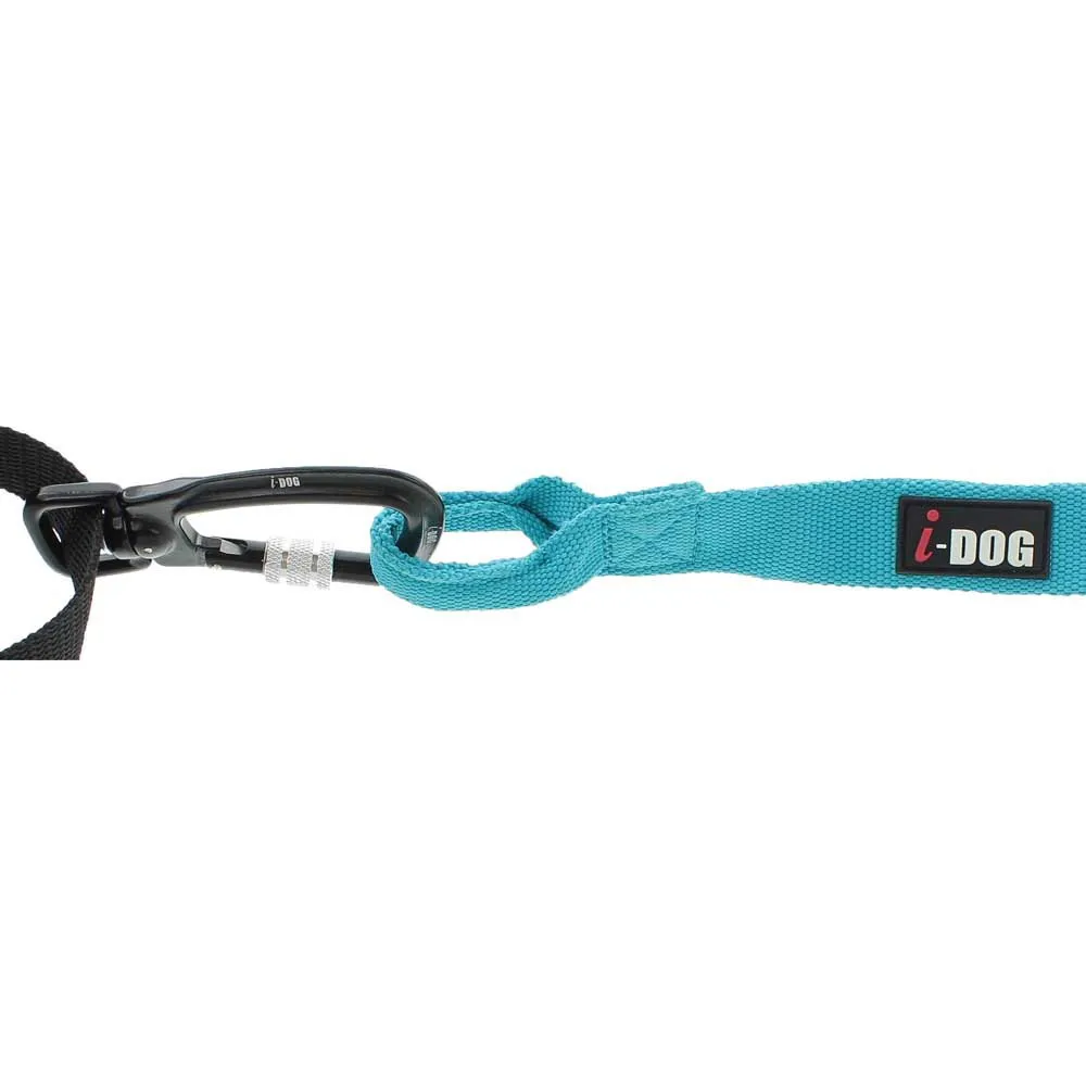 I-dog Canicross Opale Small Dog Hundkoppel, Blue, 190cm
