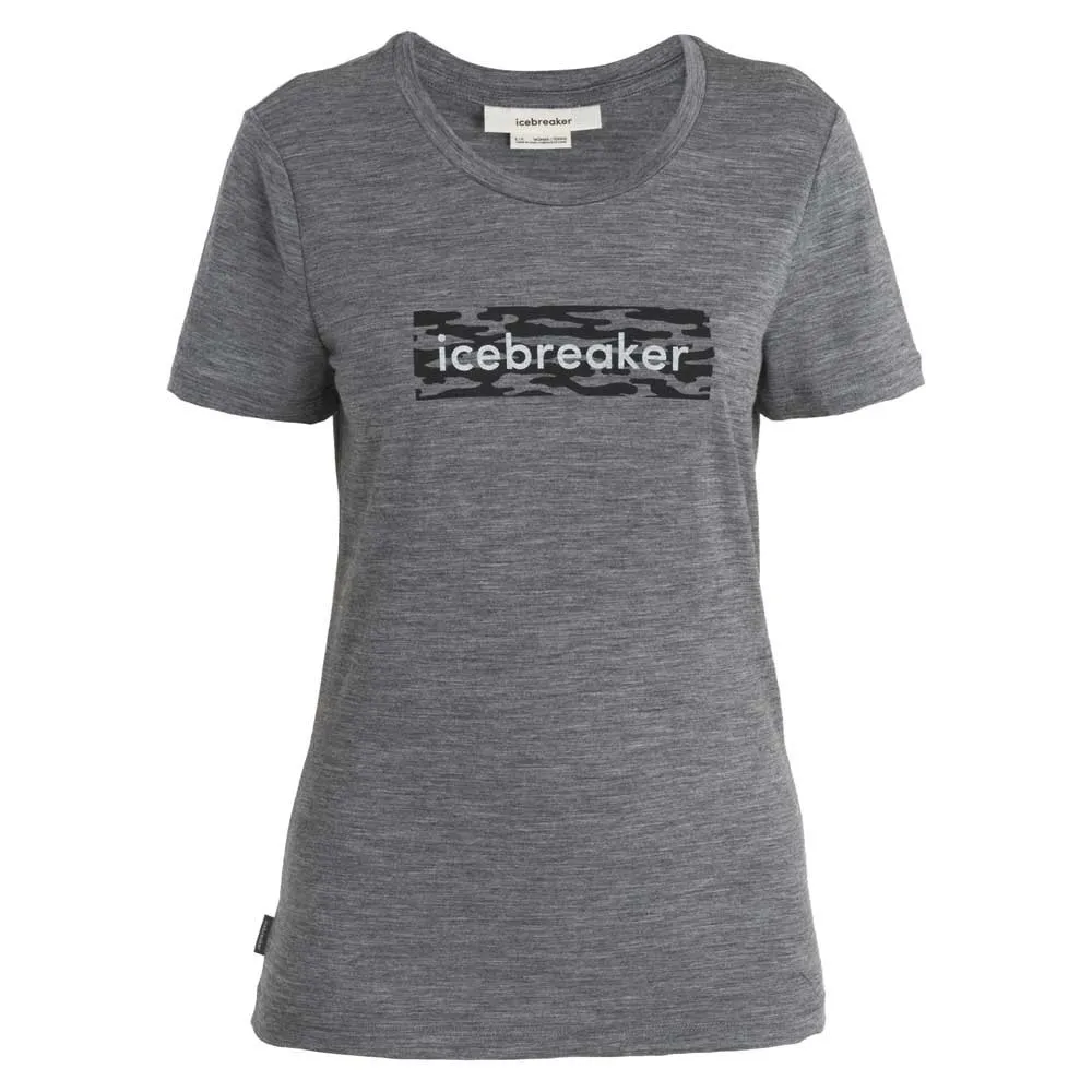 Icebreaker 150 Tech Lite Ii Iceb Logo Camo Merino T-shirt Med Korta ärmar