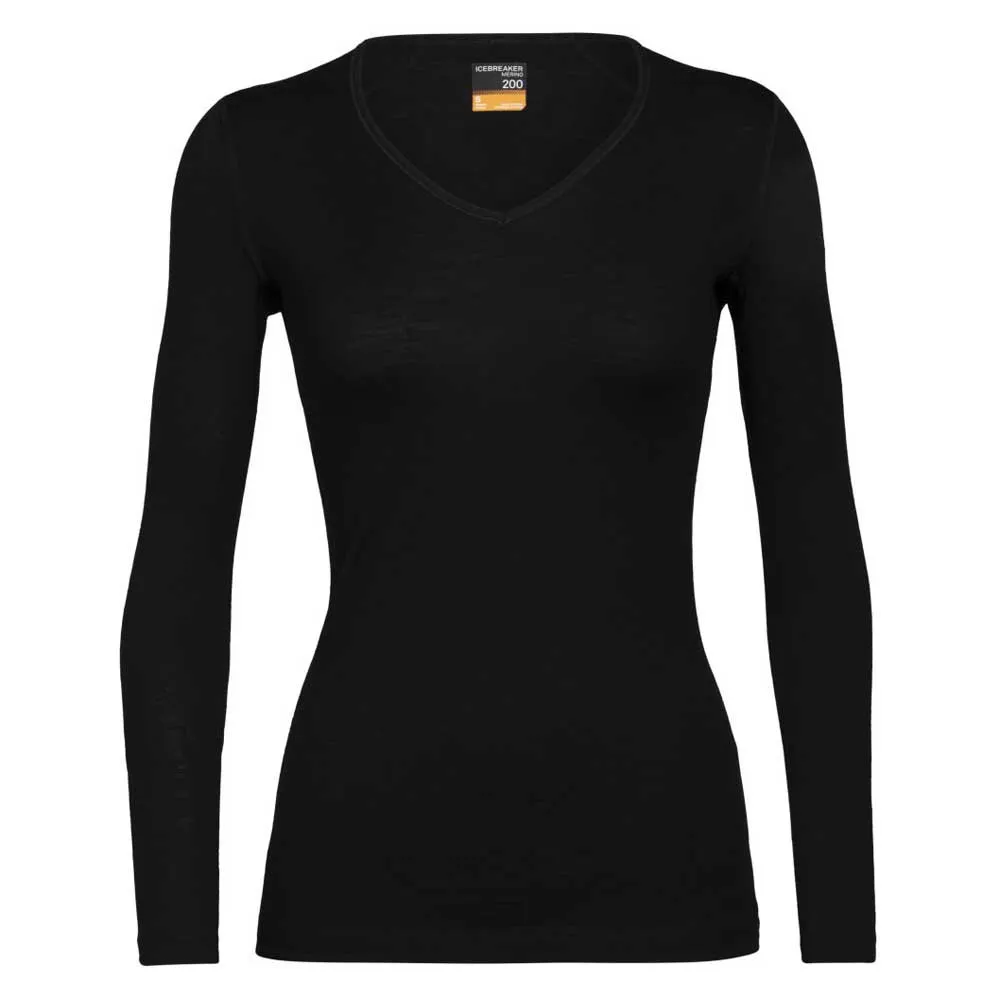 Icebreaker 200 Oasis V Neck Merino Långärmad Baslager