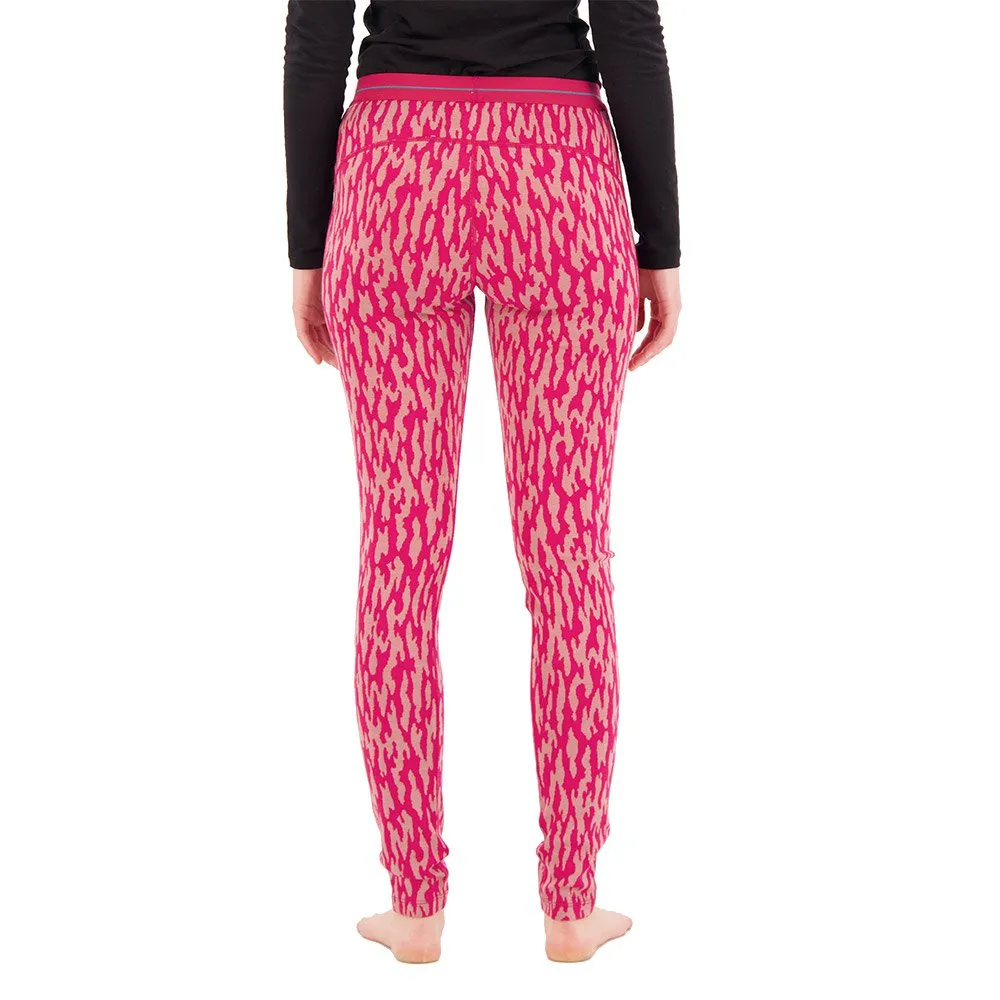 Icebreaker 260 Vertex Macro Forms Merino Leggings, Crystal / electron pink / j
