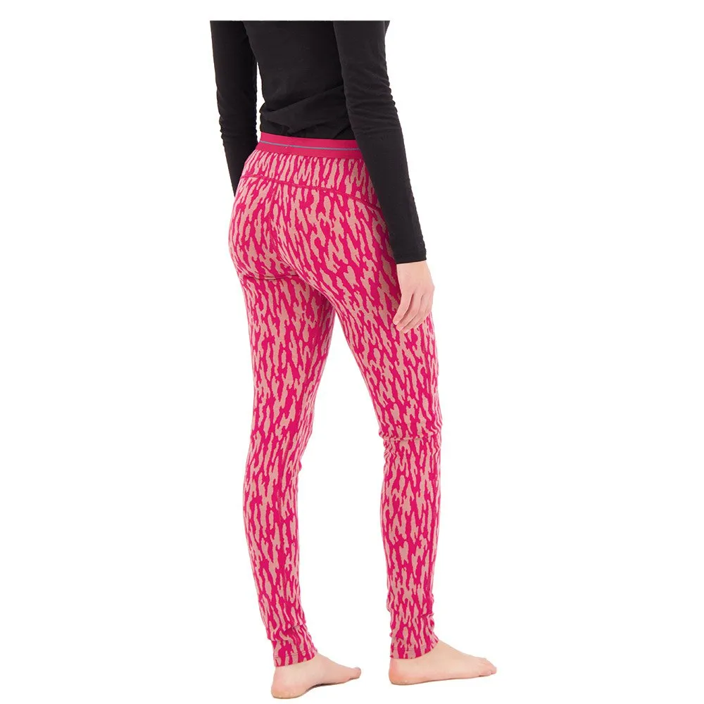 Icebreaker 260 Vertex Macro Forms Merino Leggings, Crystal / electron pink / j