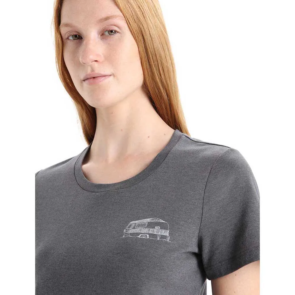 Icebreaker Central Classic Caravan Life T-shirt Med Korta ärmar Icebreaker Central Classic Caravan Life T-shirt Med Korta ärmar