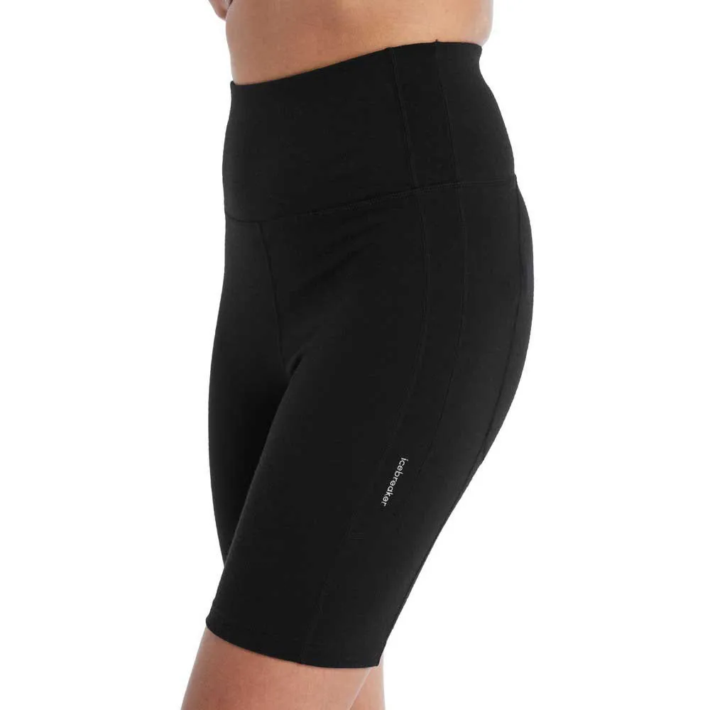 Icebreaker Fastray Merino Höga Midjeshorts Leggings, Black