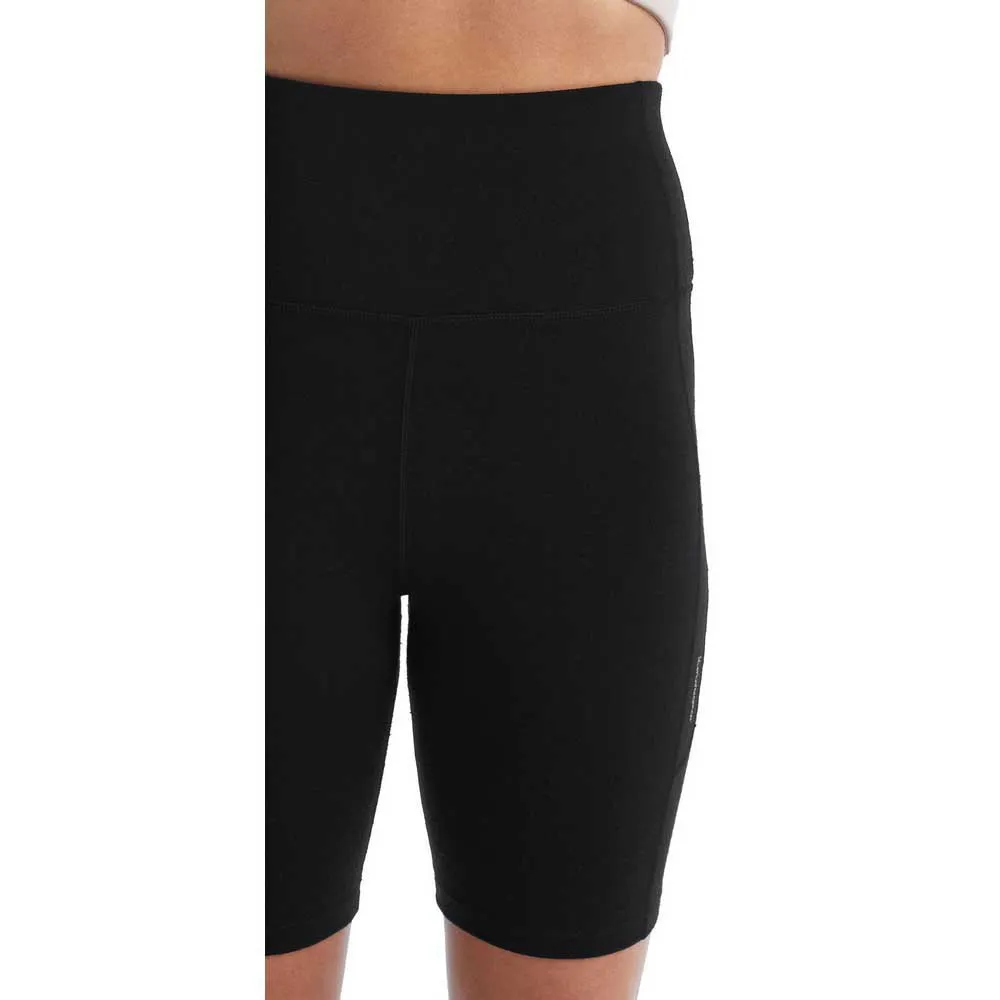 Icebreaker Fastray Merino Höga Midjeshorts Leggings, Black