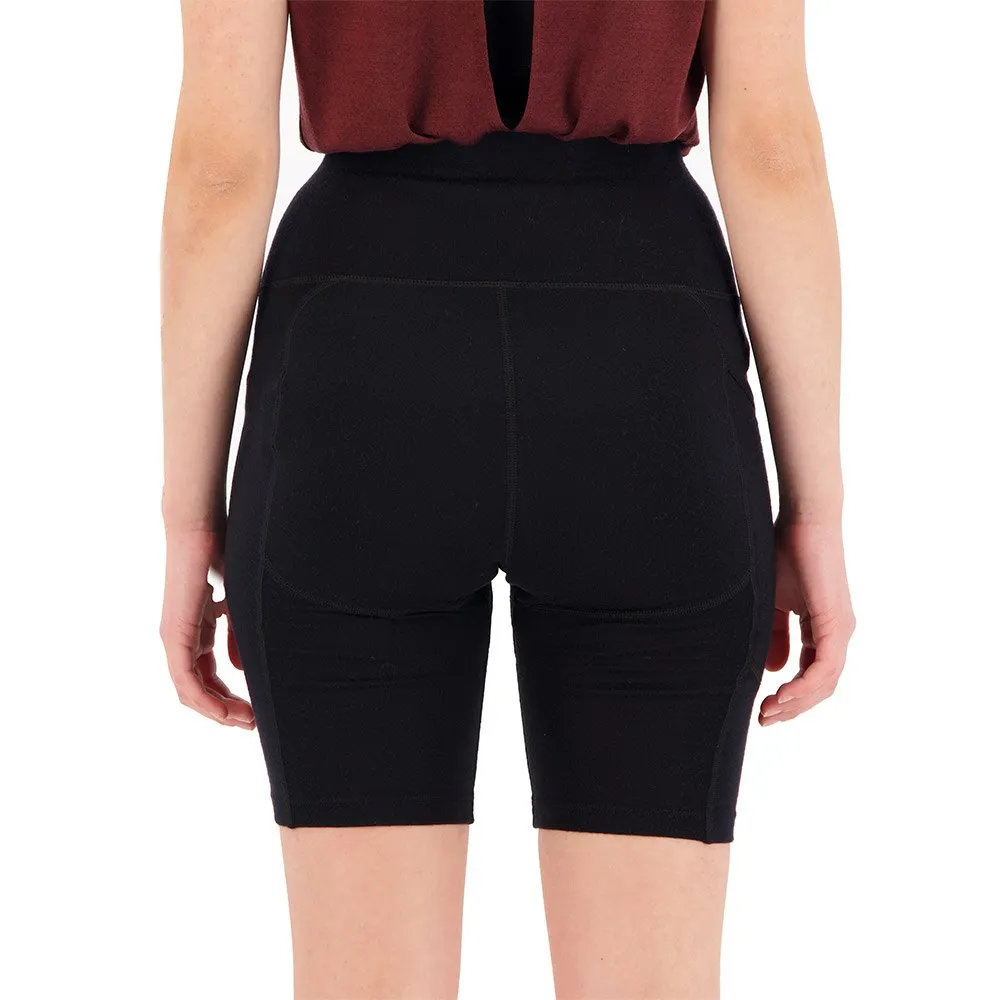 Icebreaker Fastray Merino Höga Midjeshorts Leggings, Black