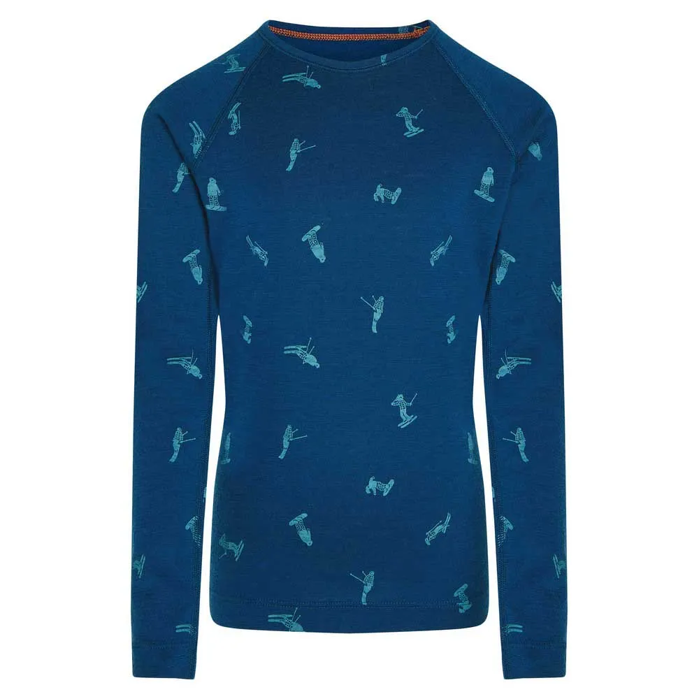 Icebreaker Kids' Merino 200 Oasis Long Sleeve Crewe Snow Day