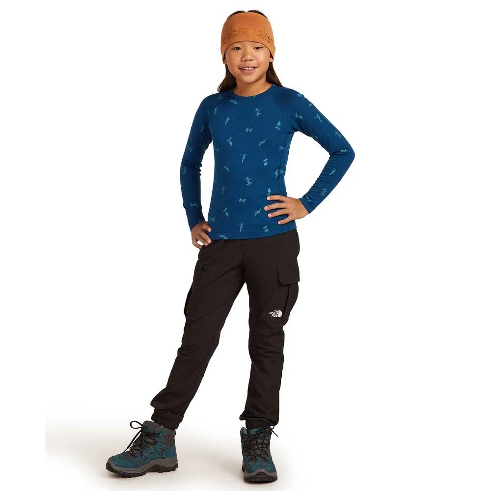 Icebreaker Kids' Merino 200 Oasis Long Sleeve Crewe Snow Day
