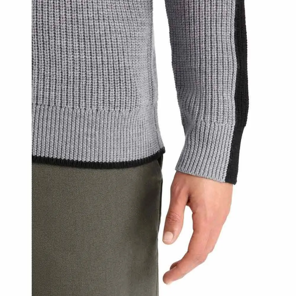 Icebreaker Lodge Half Zip Tröja, Gritstone heather / black Icebreaker Lodge Half Zip Tröja, Gritstone heather / black