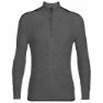Icebreaker Lodge Half Zip Tröja, Gritstone heather / black