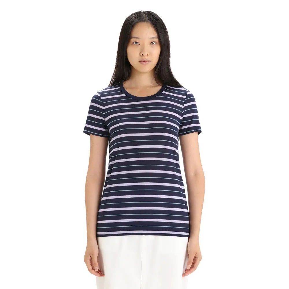 Icebreaker Merino 125 Cool Lite Wave Stripe T-shirt Med Korta ärmar Icebreaker Merino 125 Cool Lite Wave Stripe T-shirt Med Korta ärmar