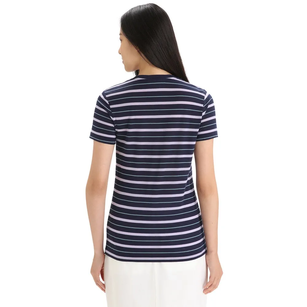 Icebreaker Merino 125 Cool Lite Wave Stripe T-shirt Med Korta ärmar Icebreaker Merino 125 Cool Lite Wave Stripe T-shirt Med Korta ärmar