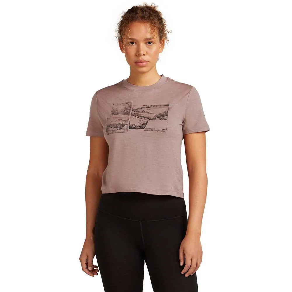 Icebreaker Merino 150 Tech Lite Crop The Climb T-shirt Med Korta ärmar Icebreaker Merino 150 Tech Lite Crop The Climb T-shirt Med Korta ärmar