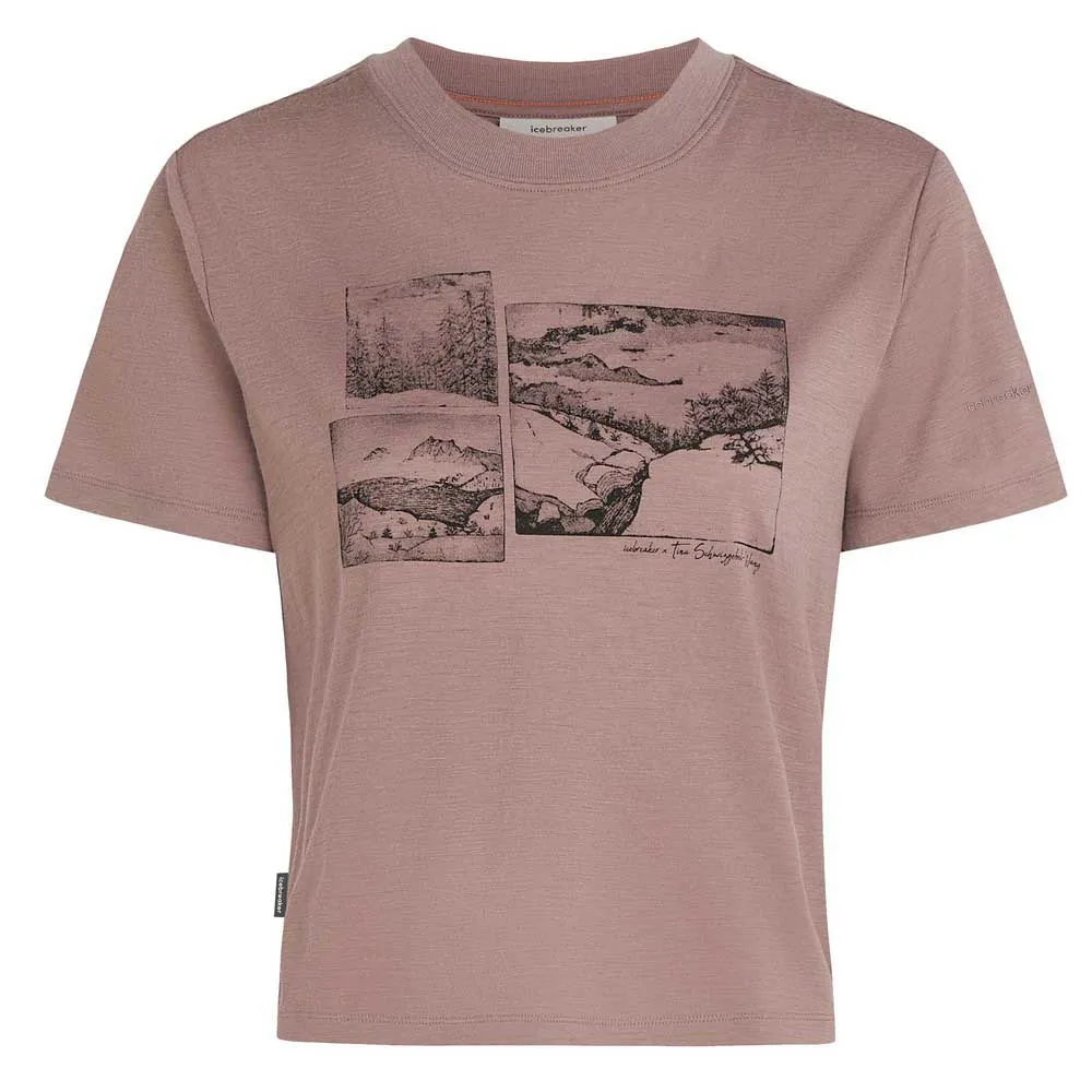 Icebreaker Merino 150 Tech Lite Crop The Climb T-shirt Med Korta ärmar Icebreaker Merino 150 Tech Lite Crop The Climb T-shirt Med Korta ärmar