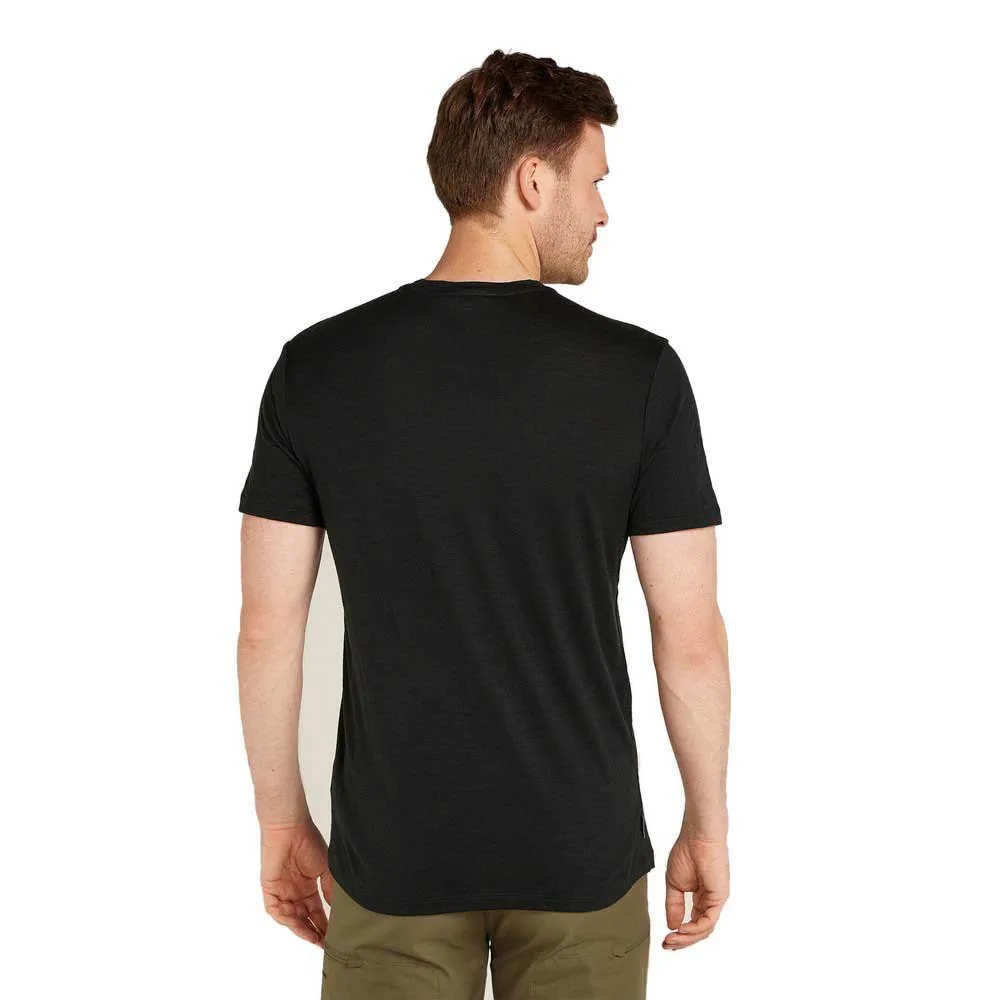 Icebreaker Merino 150 Tech Lite Iii Logo Reflections T-shirt Med Korta ärmar, Black