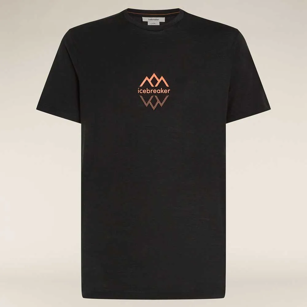 Icebreaker Merino 150 Tech Lite Iii Logo Reflections T-shirt Med Korta ärmar, Black