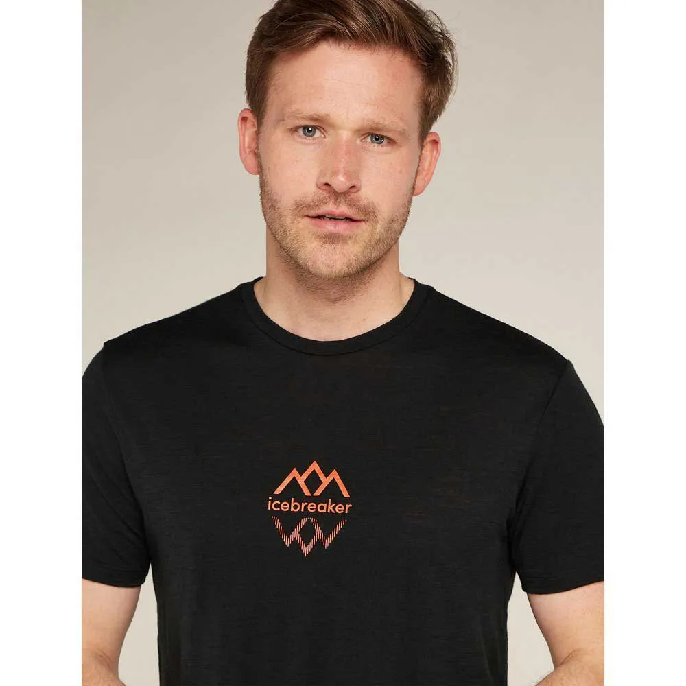 Icebreaker Merino 150 Tech Lite Iii Logo Reflections T-shirt Med Korta ärmar, Black