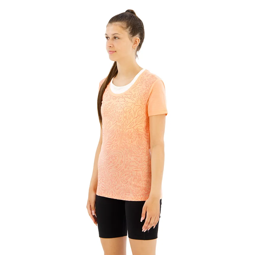 Icebreaker Merino 150 Tech Lite Iii Scoop Through The Woods T-shirt Med Korta ärmar, Glow Icebreaker Merino 150 Tech Lite Iii Scoop Through The Woods T-shirt Med Korta ärmar, Glow