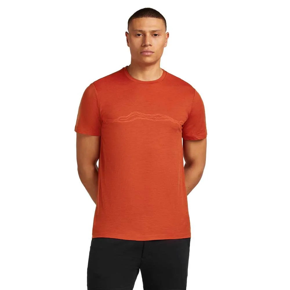 Icebreaker Merino 150 Tech Lite Mountain Pulse T-shirt Med Korta ärmar Icebreaker Merino 150 Tech Lite Mountain Pulse T-shirt Med Korta ärmar