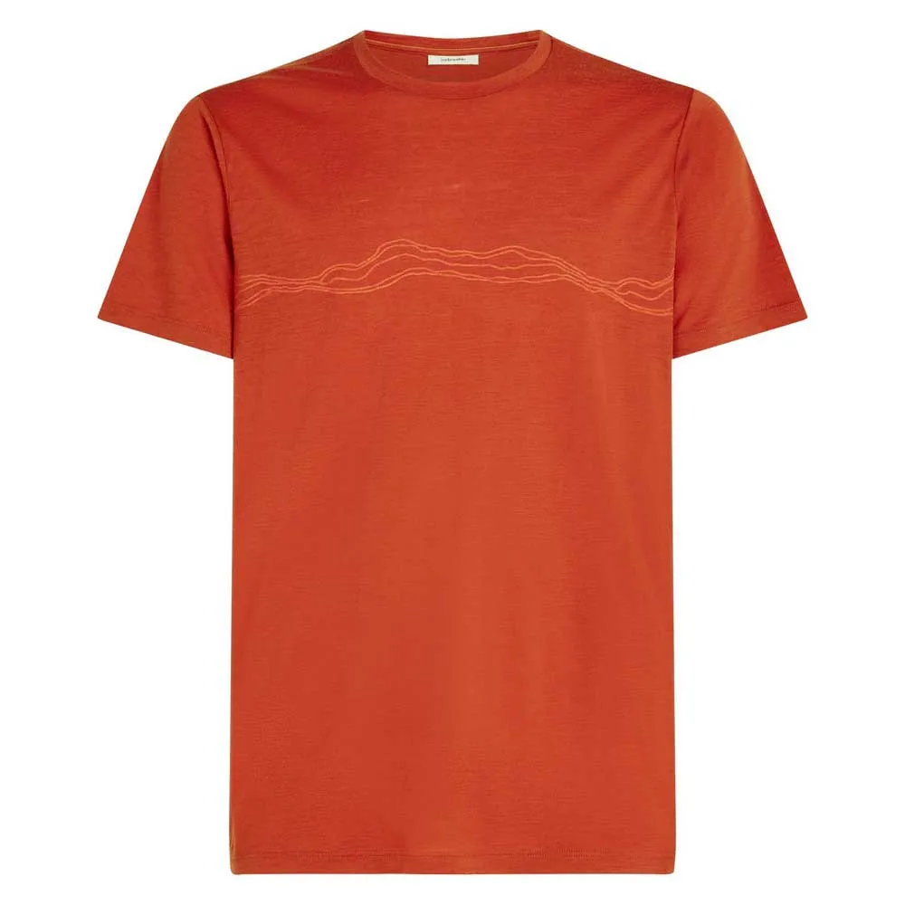 Icebreaker Merino 150 Tech Lite Mountain Pulse T-shirt Med Korta ärmar Icebreaker Merino 150 Tech Lite Mountain Pulse T-shirt Med Korta ärmar