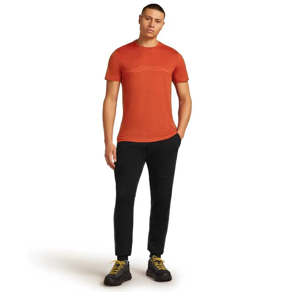 Icebreaker Merino 150 Tech Lite Mountain Pulse T-shirt Med Korta ärmar Icebreaker Merino 150 Tech Lite Mountain Pulse T-shirt Med Korta ärmar
