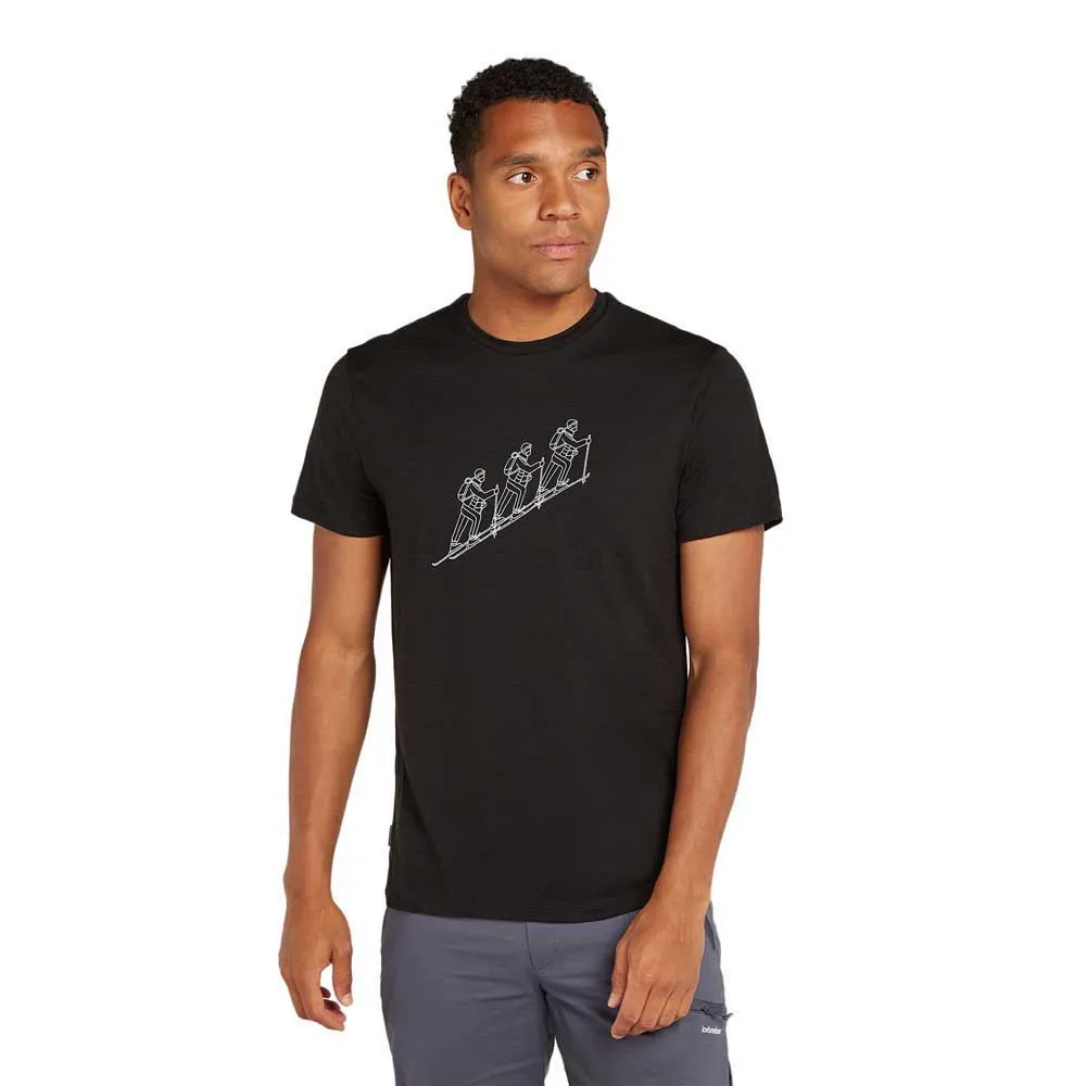 Icebreaker Merino 150 Tech Lite Natural Ski Tour T-shirt Med Korta ärmar, Black Icebreaker Merino 150 Tech Lite Natural Ski Tour T-shirt Med Korta ärmar, Black