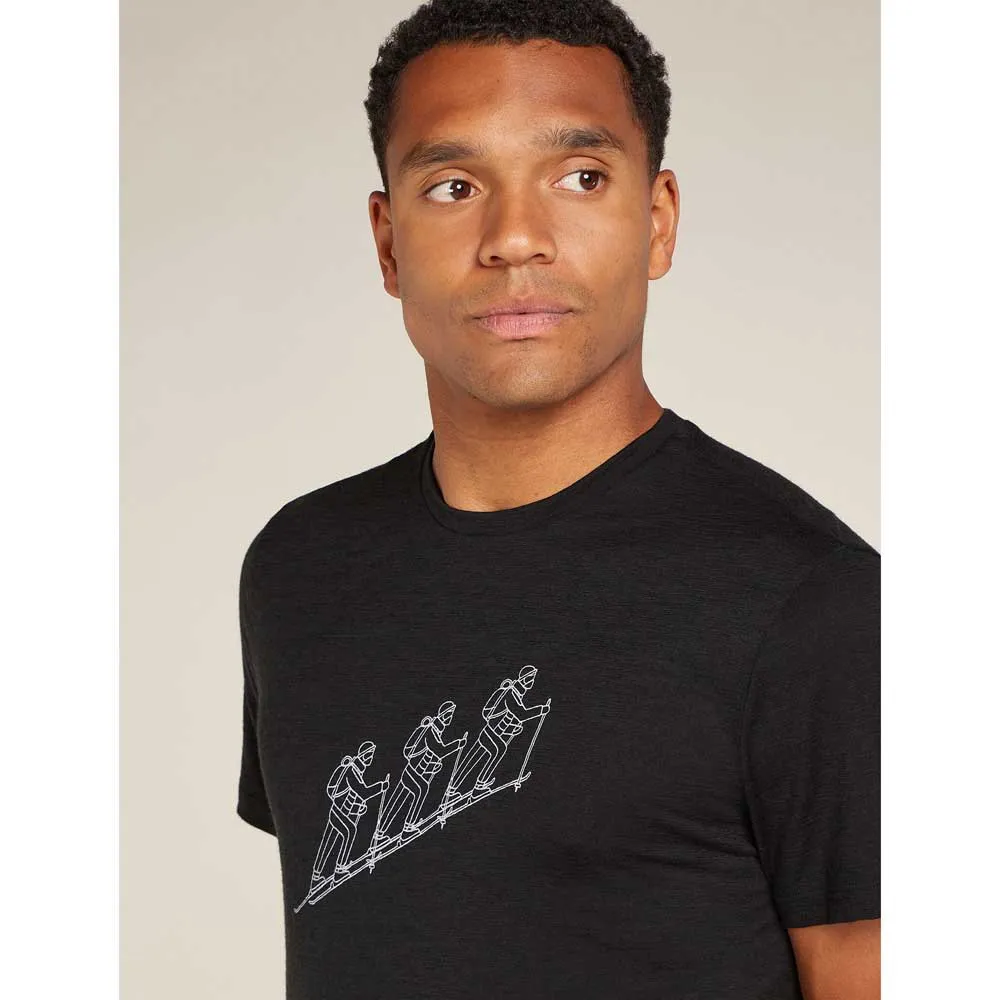 Icebreaker Merino 150 Tech Lite Natural Ski Tour T-shirt Med Korta ärmar, Black Icebreaker Merino 150 Tech Lite Natural Ski Tour T-shirt Med Korta ärmar, Black