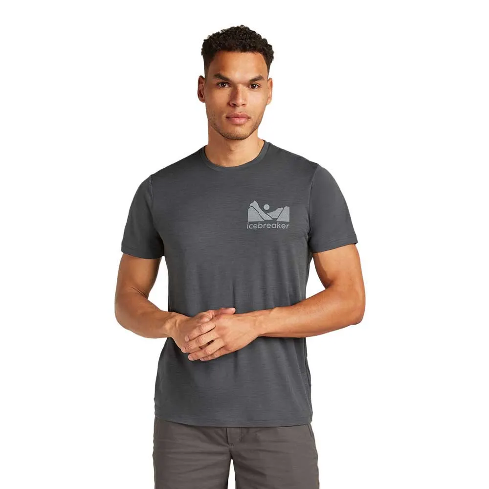 Icebreaker Merino 150 Tech Lite Southern Shape T-shirt Med Korta ärmar, Obsidian