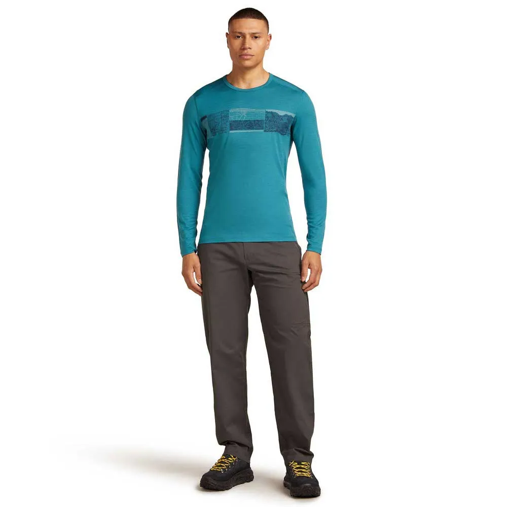 Icebreaker Merino 200 Oasis Crewe Elevation Line Långärmad Baslager