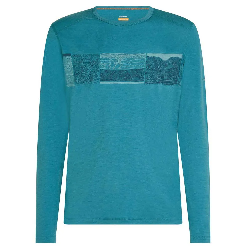 Icebreaker Merino 200 Oasis Crewe Elevation Line Långärmad Baslager