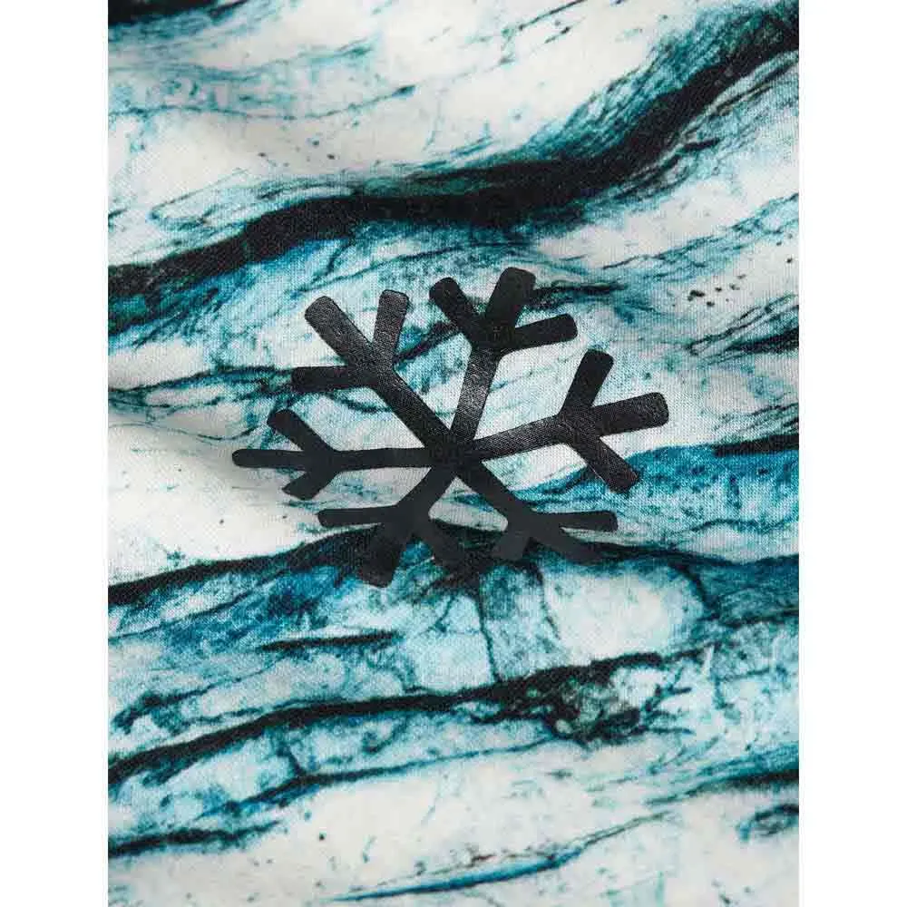 Icebreaker Merino 200 Oasis Protect Our Winters Aop Långärmad Baslager, Snow aop