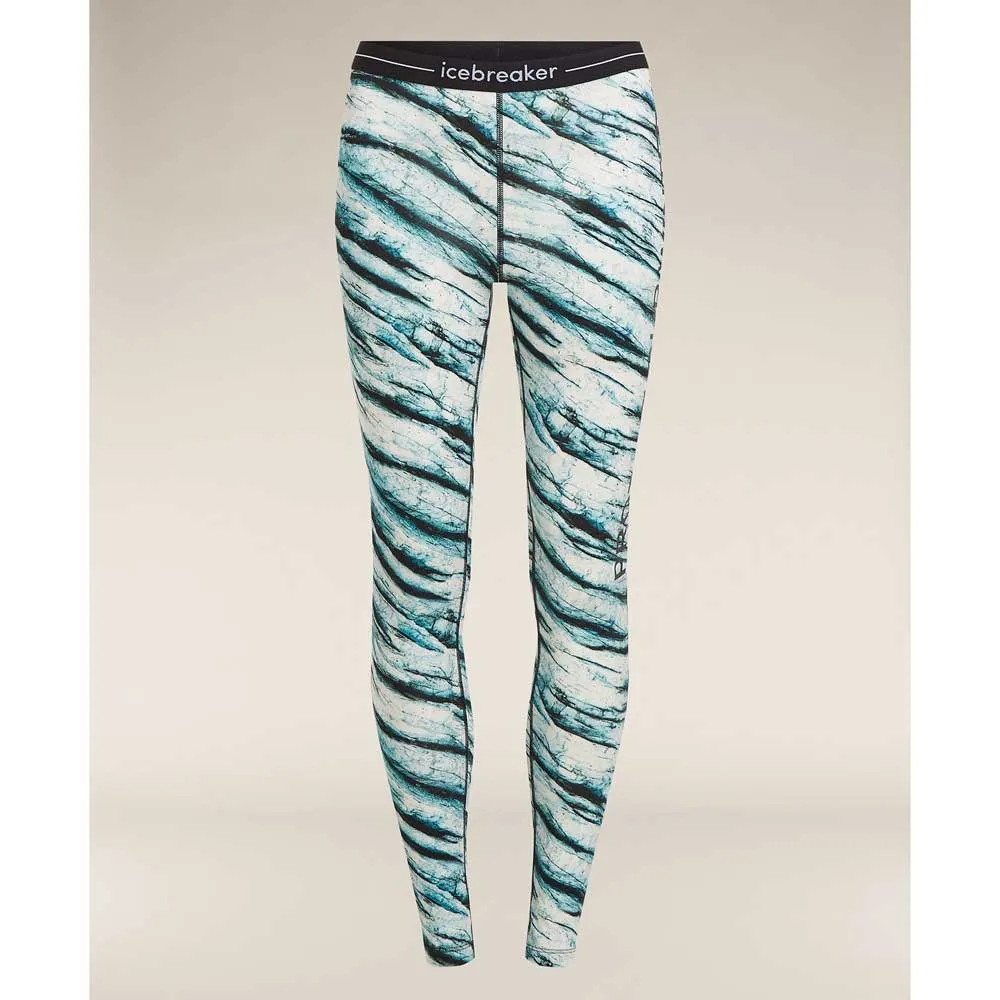Icebreaker Merino 200 Oasis Protect Our Winters Aop Leggings, Snow aop